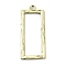 Rack Plating Alloy Pendants, Rectangle, Golden, 33.5x13.5x1mm, Hole: 1.8mm