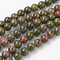 Natural Unakite Bead Strands, Round, 10~10.5mm, Hole: 1.5mm, about 38pcs/strand, 15.3 inch(39cm)