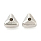 CCB Plastic Beads, Triangle, Platinum, 4x4.5x3mm, Hole: 0.5mm