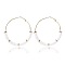 Bohemia Style Colorful Clay Beads Hoop Earrings, Ring