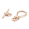 PVD Vacuum Plating 304 Stainless Steel Toggle Clasps, Rose Gold, Bar: 26x13.5x4.5mm, hole: 4x3mm, Clasp: 34x17x4mm, small inner diameter: 5.5x4.5mm, big inner diameter: 17x11.5mm