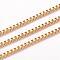 Ion Plating(IP) 304 Stainless Steel Box Chains, Unwelded, for Jewelry Making, Golden, 2x2x1.5mm