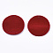 Flocky Alloy Pendants, Flat Round, FireBrick, 30x2.5mm, Hole: 1.8mm