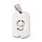 Non-Tarnish 304 Stainless Steel Pendants, Rectangle with Number, Stainless Steel Color, Num.9, 27.5x14.5x1.5mm, Hole: 7.5x3mm