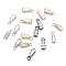 Brass Clear Cubic Zirconia Charms, Long-Lasting Plated, Trapezoid, Mixed Color, 12.5x4x3mm, Hole: 2mm