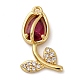 Латунные микро проложить кубического циркония подвески KK-I276-04G-04A-1