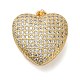 Латунные микропаве прозрачные подвески с фианитом KK-B094-06G-1