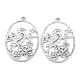 Латунные микропаве прозрачные подвески с фианитом KK-S356-552P-NF-1