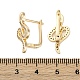 Серьги-кольца из латуни с прозрачным фианитом EJEW-Q014-36G-3
