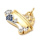 Подвеска из латуни с микропаве из кубического циркония KK-Q795-14-2