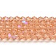 Прозрачные стеклянные бусины гальваническим пряди GLAA-F029-4mm-D15-1