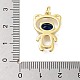 Стеклянные подвески из латуни с покрытием стойки KK-Z071-46G-02-3