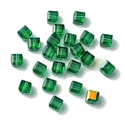 100шт прозрачные гальванические стеклянные бусины GLAA-K064-08A-AB02