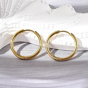 Серьги-кольца Huggie Hoop из нержавеющей стали 304 EJEW-G272-02-16mm-G