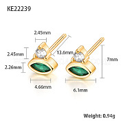 Серьги-гвоздики с кубическим цирконием LS2614-3
