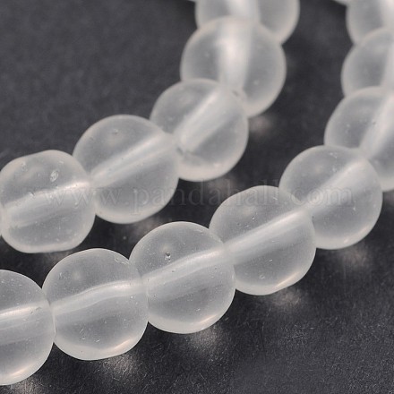 Матовые круглые стеклянные бусины GLAA-J079-01-6mm-1