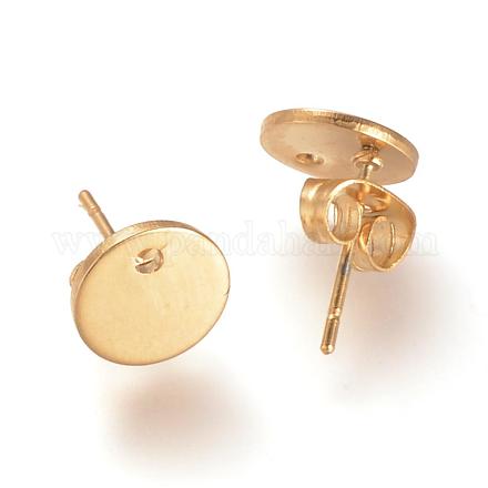 Фурнитура для сережек-гвоздиков из нержавеющей стали 304 STAS-R063-35G-1
