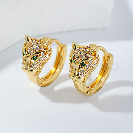 Серьги-кольца из латуни с паве из циркония NQ9998-2-1