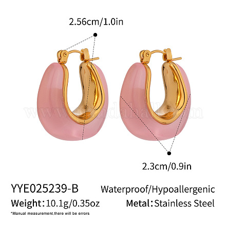 Серьги-кольца из нержавеющей стали и смолы RL6930-2-1