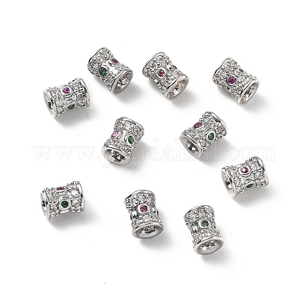 Латунные микро проложить кубического циркония бусы KK-Z114-18P-1