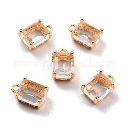 Подвески из латуни с покрытием из стеллажа KK-D070-04G-1