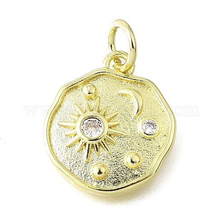 Латунные микро проложить кубического циркония подвески KK-V007-34G-1
