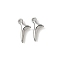 304 Stainless Steel Charms, Fishtail Charm, Anti-Tarnish, Stainless Steel Color, 13x7x3mm, Hole: 1mm