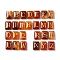 26Pcs Natural Carnelian Healing Rectangle with Letter A~Z Display Decorations, Reiki Energy Stone Ornament, 20x15x6.5mm