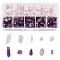 PandaHall Elite 1 Box about 50g 2 Mixed Color Natural Amethyst and Natural Rose Quart Crystal Quartz Chips Beads, No Hole/Undrilled, 7.5-13x5-7x3-4mm