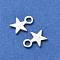 Alloy Charms, Cadmium Free & Nickel Free & Lead Free, Star, Silver, 11x8x2mm, Hole: 2.5mm, about 3700pcs/1000g
