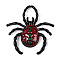 Baking Paint Alloy Enamel Pendants, Cadmium Free & Nickel Free & Lead Free, Spider Charms, Black, 40x37.5x6mm, Hole: 13.5x9mm