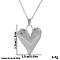 Stainless Steel Heart Pendant Necklaces for Women, Silver, 17.72 inch(45cm)