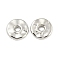 CCB Plastic Beads, Flat Round, Platinum, 12x2mm, Hole: 2.7mm