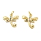 Brass Micro Pave Cubic Zirconia Pendants, Dragonfly, Lead Free & Cadmium Free, Long-Lasting Plated, Rack Plating, with Jump Ring, Real 18K Gold Plated, 16x16.5x2mm, Hole: 3mm