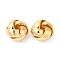 Brass Beads, Knot, Real 18K Gold Plated, 12x7mm, Hole: 3mm