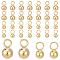 60Pcs 2 Sizes Ion Plating(IP) 304 Stainless Steel Sphere Charms, Round Ball, Golden, 6~7x3~4mm, Hole: 2mm, 30pcs/size
