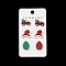Christmas Theme Stud Earrings Set, With Wood and Steel Needle, Platinum, Mixed Color, 12.5~16.5x11.5~16.5mm
