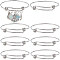 10Pcs Adjustable 201 Stainless Steel Expandable Bangle Making, Stainless Steel Color, 2-1/8 inch(55mm)