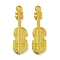 Alloy Pendants, Cadmium Free & Lead Free, Violin, Golden, 26x7x2mm, Hole: 1.4mm, about 909pcs/1000g