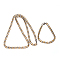304 Stainless Steel Cuban Link Chain Necklaces & Bracelets Jewelry Sets, with Lobster Claw Clasps, Golden & Stainless Steel Color, 23.4 inch(594mm), 195mm(7-5/8 inch)
