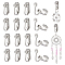70Pcs 304 Stainless Steel Clip-on Earring Findings, Stainless Steel Color, 16x7.5x10mm
