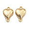 Rack Plating Alloy Magnetic Clasps, Cadmium Free & Lead Free, Heart, Long-Lasting Plated, Real 14K Gold Plated, 12.5x8.5x4.5mm, Hole: 1mm