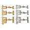 UNICRAFTALE 6Pcs 2 Colors 3 Styles Jewelry Clasps Kit 304 Stainless Steel Lobster Claw Clasps Multi-Strand Lock Clasp Necklace Connector for Multiple Necklace Layering Clasps