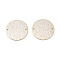 Brass Link Connectors, Long-Lasting Plated, Flat Round, Real 24K Gold Plated, 20x0.8mm, Hole: 1.4mm