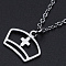 Non-Tarnish 201 Stainless Steel Pendant Necklaces, with Cable Chains and Lobster Claw Clasps, Nurse Cap, Stainless Steel Color, 17.71 inch(45cm), 1.5mm