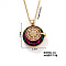 Vintage Sparkling Rhinestone Sun Pendant Necklaces, Brass Cable Chain Necklaces for Women, Golden, 15.75 inch(400mm)