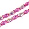Transparency Electroplate Glass Beads Strands, Fish, AB Color Plated, Half Plated, Camellia, 15x8.1x5mm, Hole: 0.9~1mm, about 55pcs/strand, 25.59''(65cm)