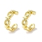 Rack Plated Brass Cuff Earring, Long-Lasting Plated, Lead Free & Cadmium Free, Cross, Real 18K Gold Plated, 12x3.5x11mm