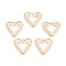 Brass Pendants, Nickel Free, with Acrylic Pearl, Real 18K Gold Plated, 19.5x22.5x3mm, Hole: 1.8mm