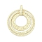 Rack Plating Alloy Pendants, Cadmium Free & Lead Free, Round, Matte Light Gold, 59.5x1.5~10.5mm, Hole: 5x6.7mm